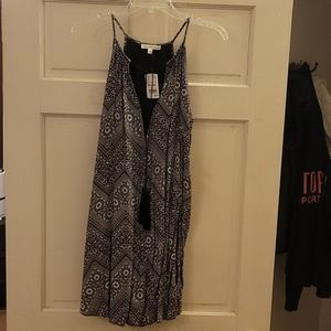 Black multi colored sun dress, M
